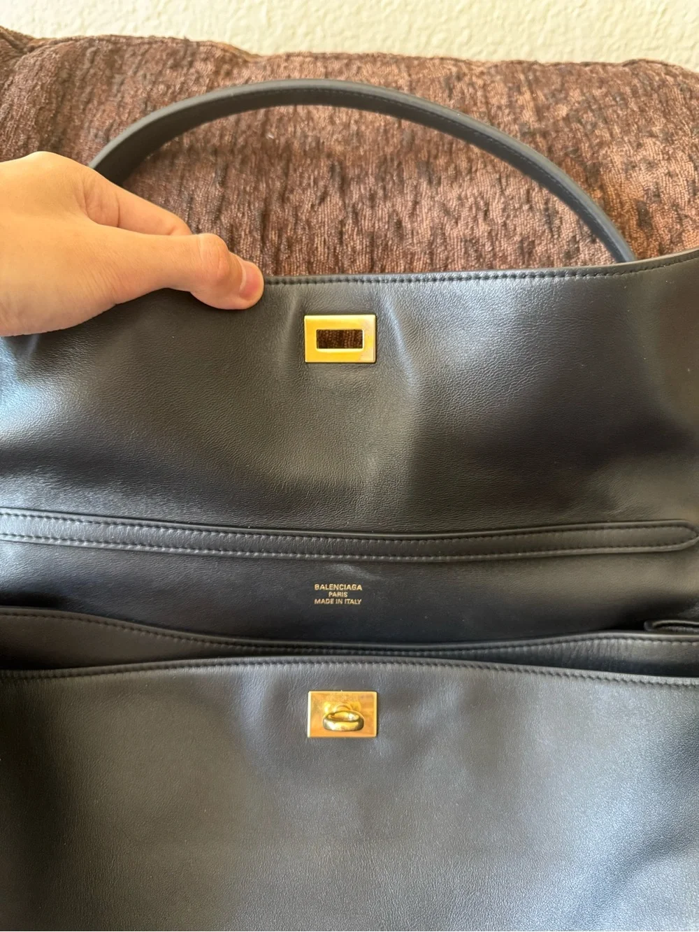 Balenciaga Rodeo Bag Large Leather Top-Handle Shoulder Bag With Dustbag